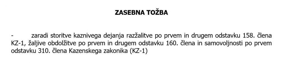 Očitana kazniva dejanja ministru Karlu Erjavcu v zasebni tožbi