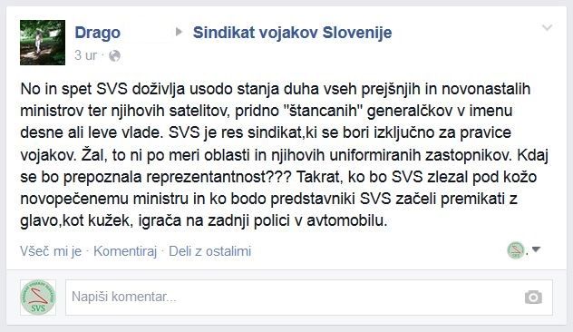 Na Facebooku o delovanju SVS po objavi novice na straneh SVS