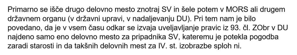 Do sedaj najdeno le eno delovno mesto v državni upravi za vojaka